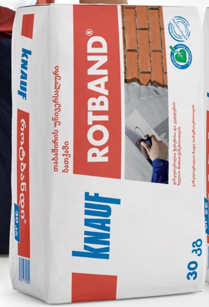Knauf Rotband თაბაშირის ბათქაში 30კგ — ფითხი და ბათქაში